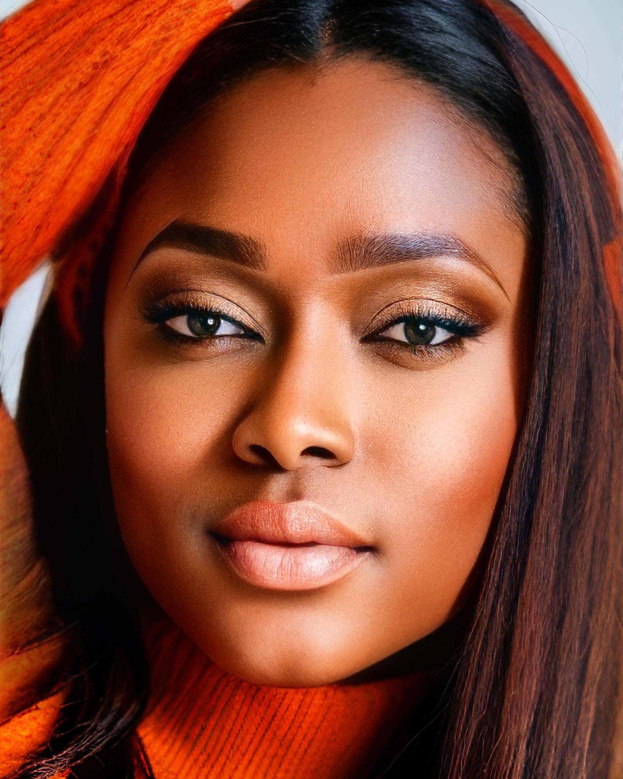 Close-up beauty portrait of a woman